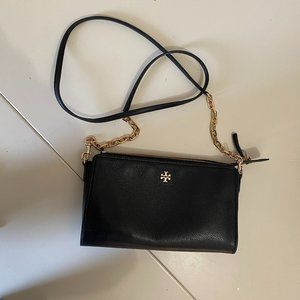 Tory Burch Robinson leather Black Crossbody bag purse